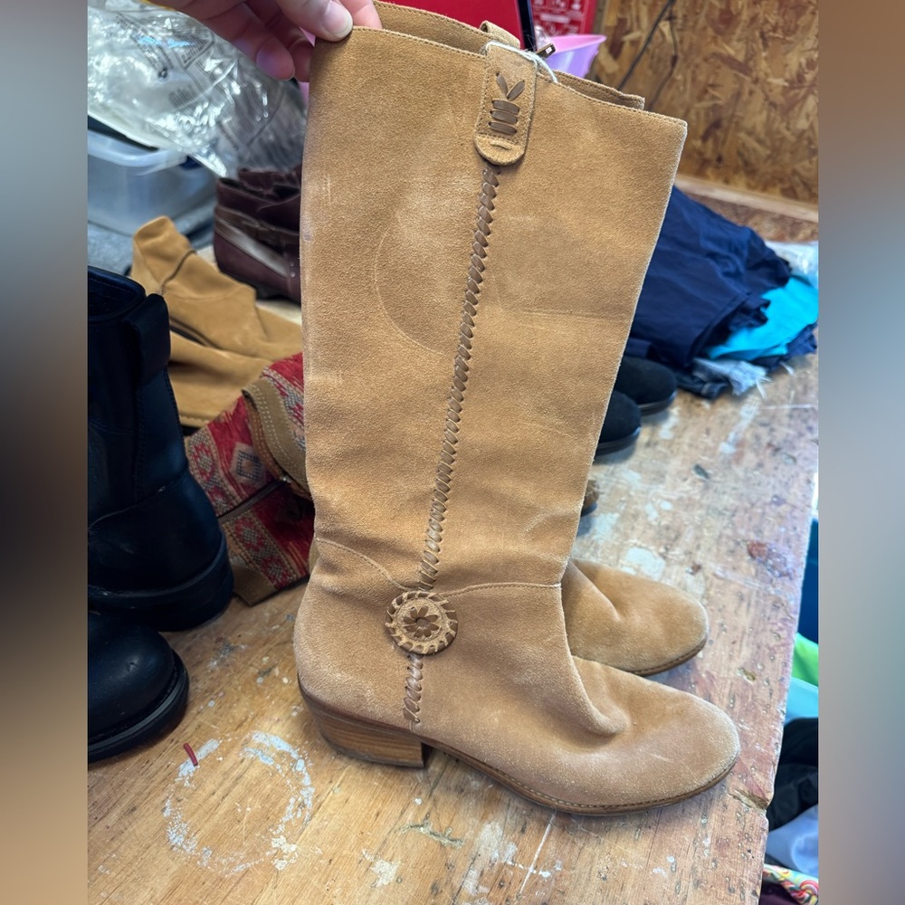 Jack Rogers Tan Heeled Boots